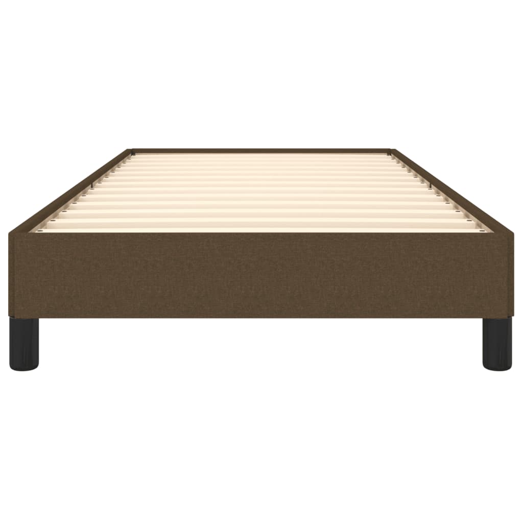 Cadre de lit sans matelas marron foncé 100x200 cm tissu - XIOS