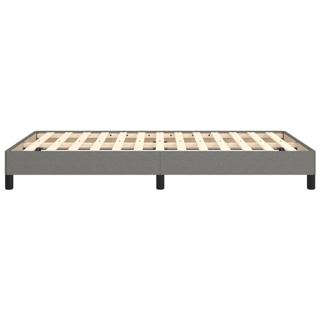 Cadre de lit sans matelas gris foncé 120x200 cm tissu - XIOS
