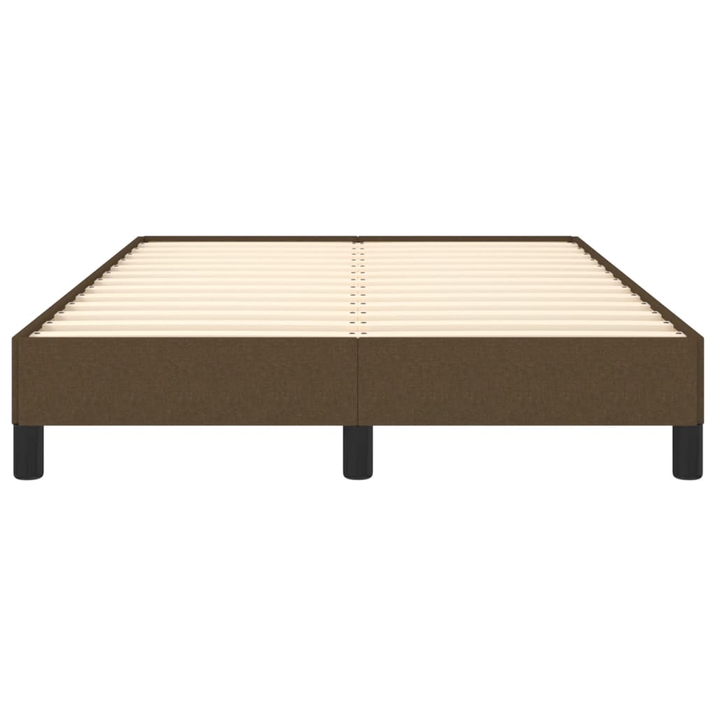 Cadre de lit sans matelas marron foncé 120x200 cm tissu - XIOS