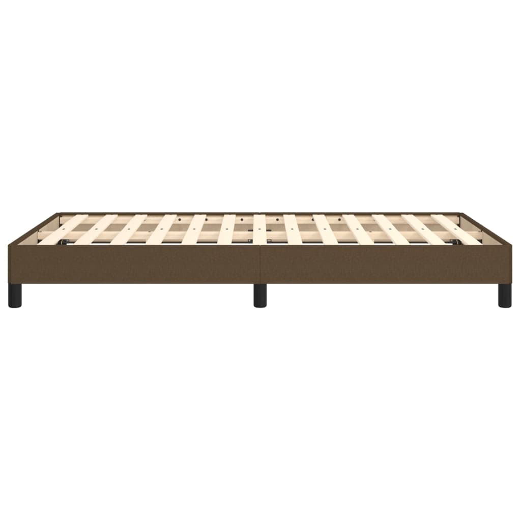 Cadre de lit sans matelas marron foncé 120x200 cm tissu - XIOS