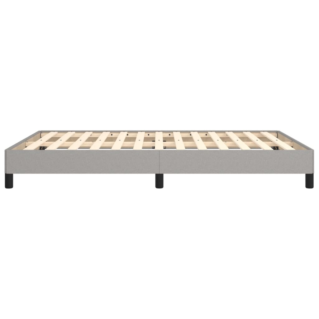 Cadre de lit sans matelas gris clair 140x190 cm tissu - XIOS