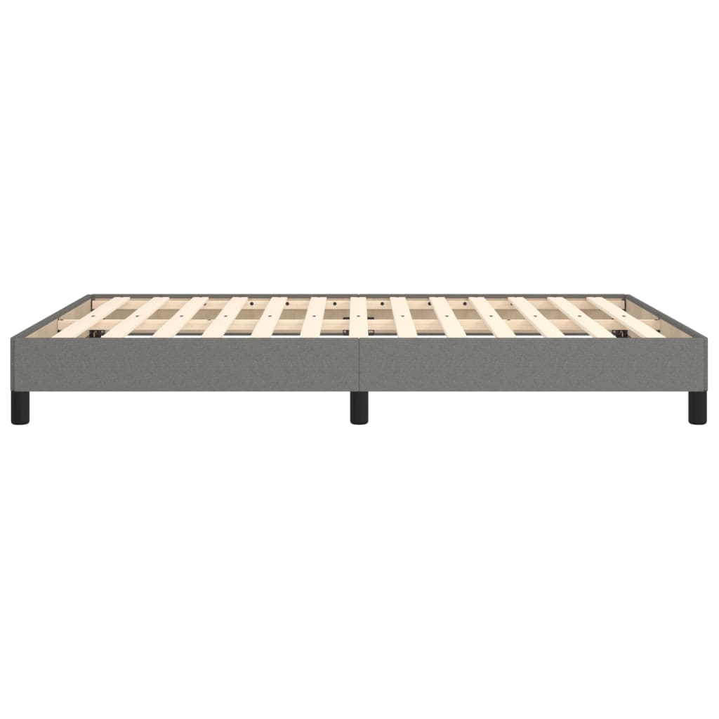 Cadre de lit sans matelas gris foncé 140x190 cm tissu - XIOS