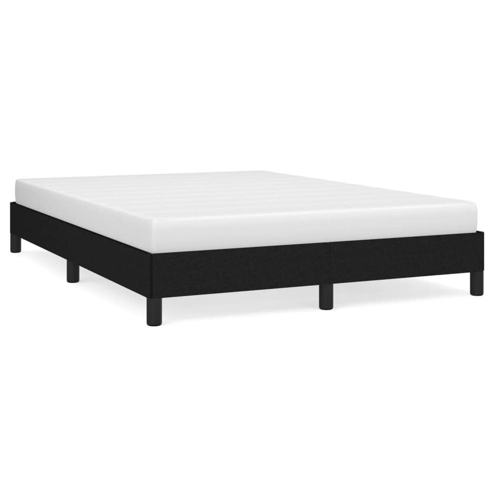 Cadre de lit sans matelas noir 140x190 cm tissu - XIOS