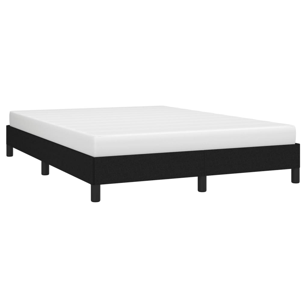 Cadre de lit sans matelas noir 140x190 cm tissu - XIOS