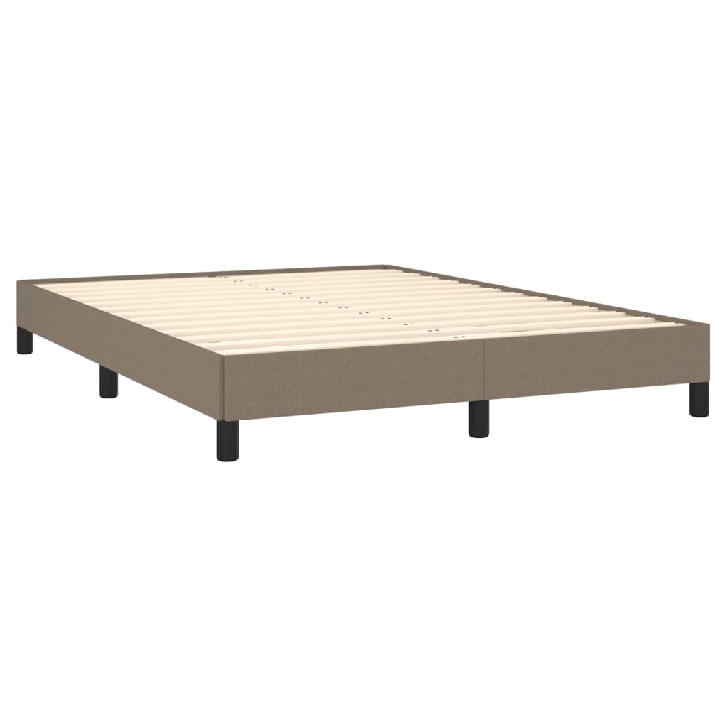 Cadre de lit sans matelas taupe 140x190 cm tissu - XIOS