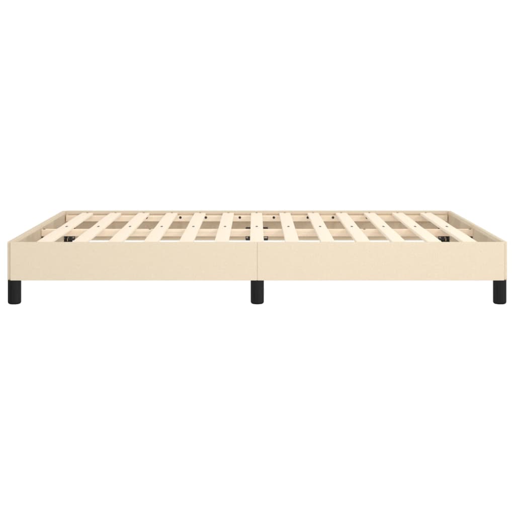 Cadre de lit sans matelas crème 140x190 cm tissu - XIOS
