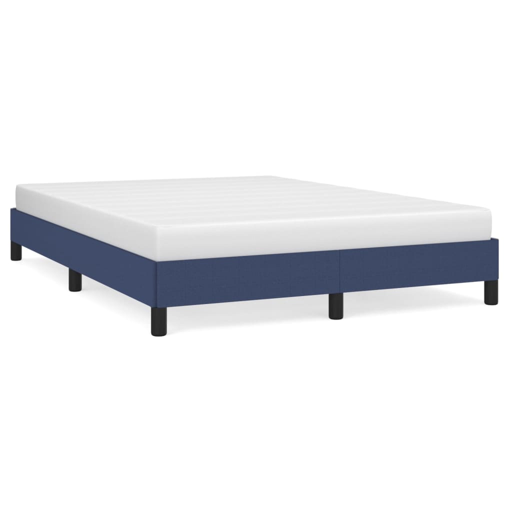 Cadre de lit sans matelas bleu 140x190 cm tissu - XIOS