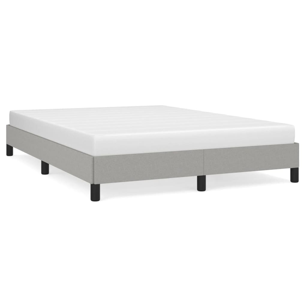 Cadre de lit sans matelas gris clair 140x200 cm tissu - XIOS