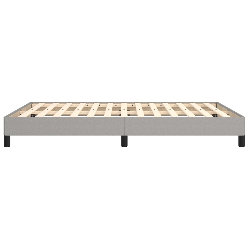 Cadre de lit sans matelas gris clair 140x200 cm tissu - XIOS
