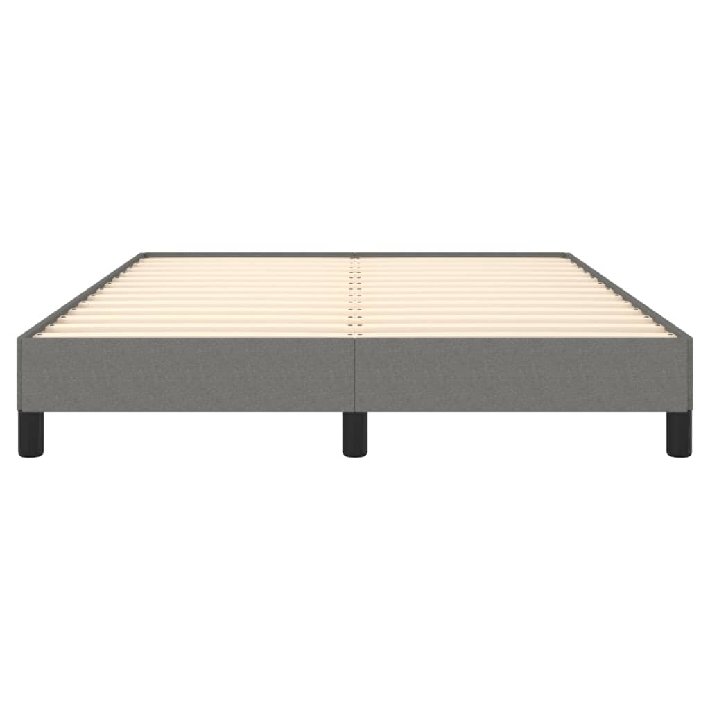 Cadre de lit sans matelas gris foncé 140x200 cm tissu - XIOS