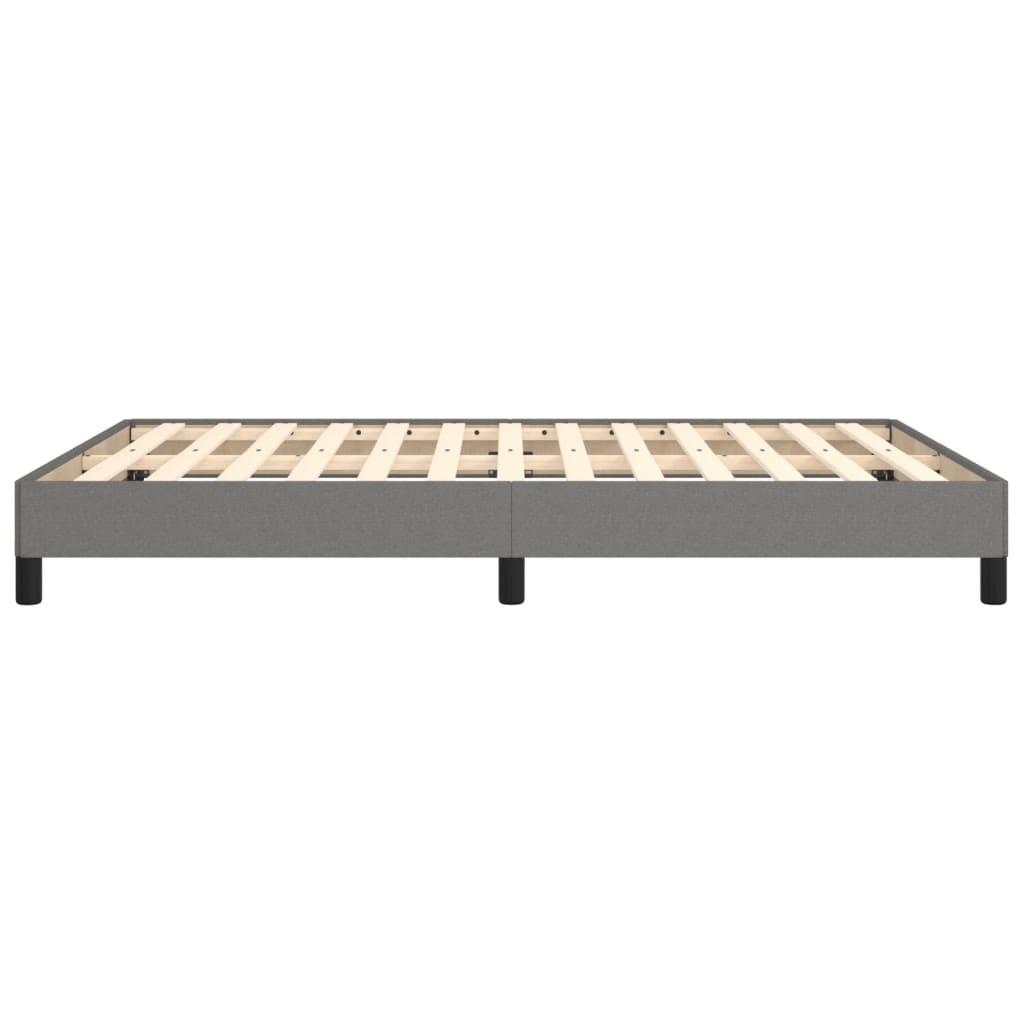 Cadre de lit sans matelas gris foncé 140x200 cm tissu - XIOS
