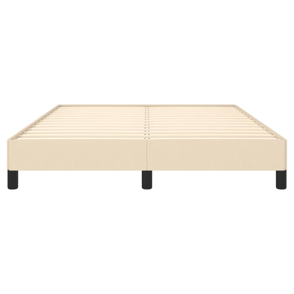 Cadre de lit sans matelas crème 140x200 cm tissu - XIOS