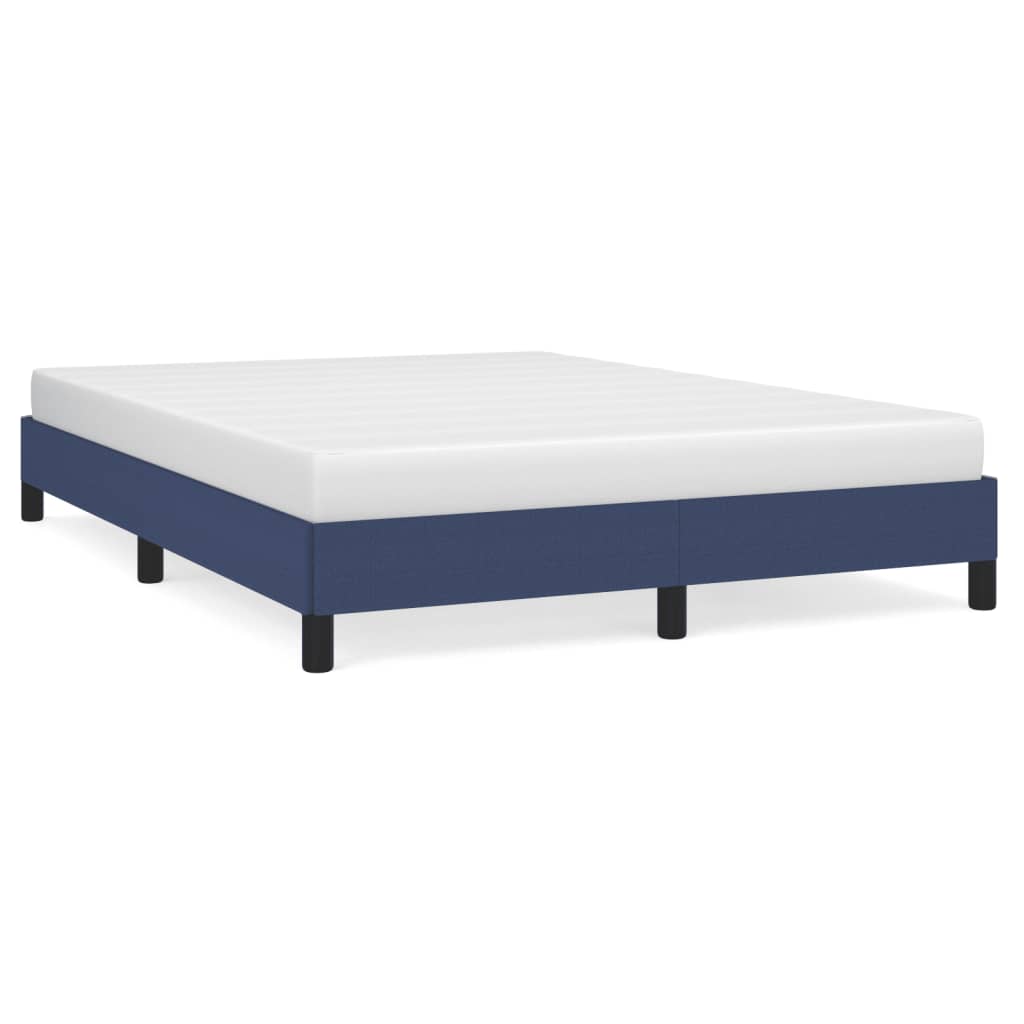 Cadre de lit sans matelas bleu 140x200 cm tissu - XIOS