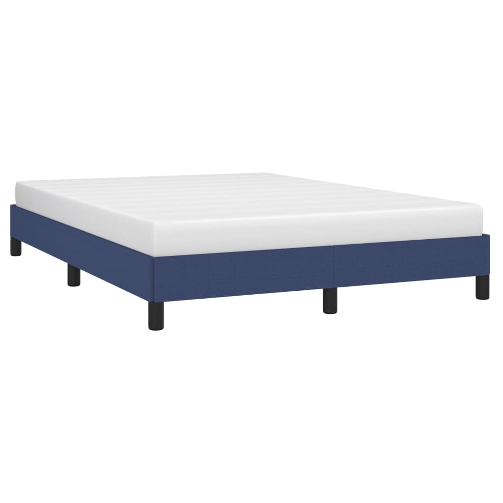 Cadre de lit sans matelas bleu 140x200 cm tissu - XIOS