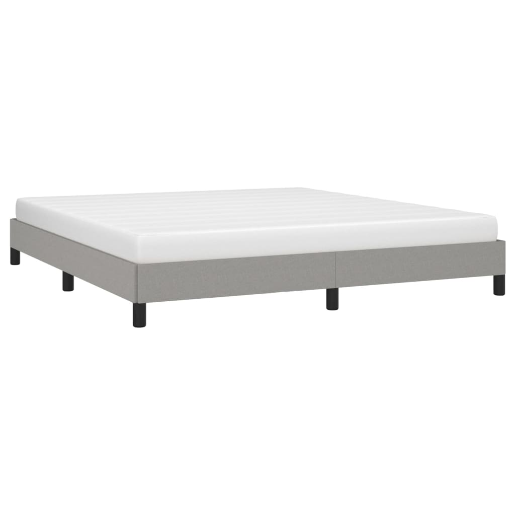 Cadre de lit sans matelas gris clair 160x200 cm tissu - XIOS