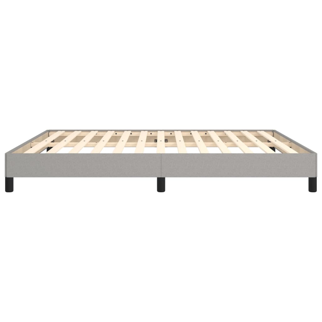 Cadre de lit sans matelas gris clair 160x200 cm tissu - XIOS