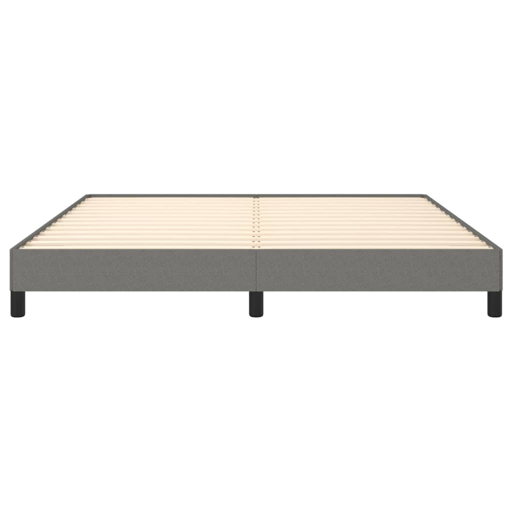 Cadre de lit sans matelas gris foncé 160x200 cm tissu - XIOS