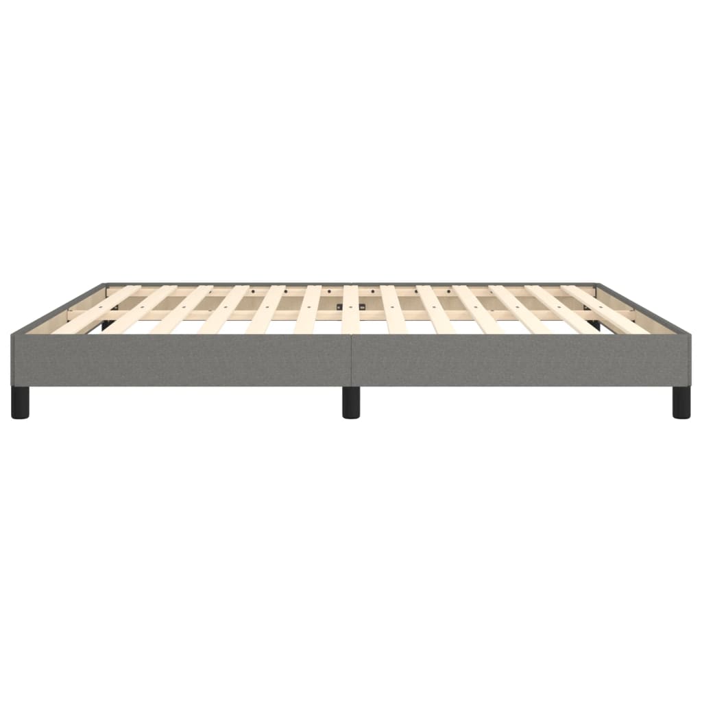 Cadre de lit sans matelas gris foncé 160x200 cm tissu - XIOS