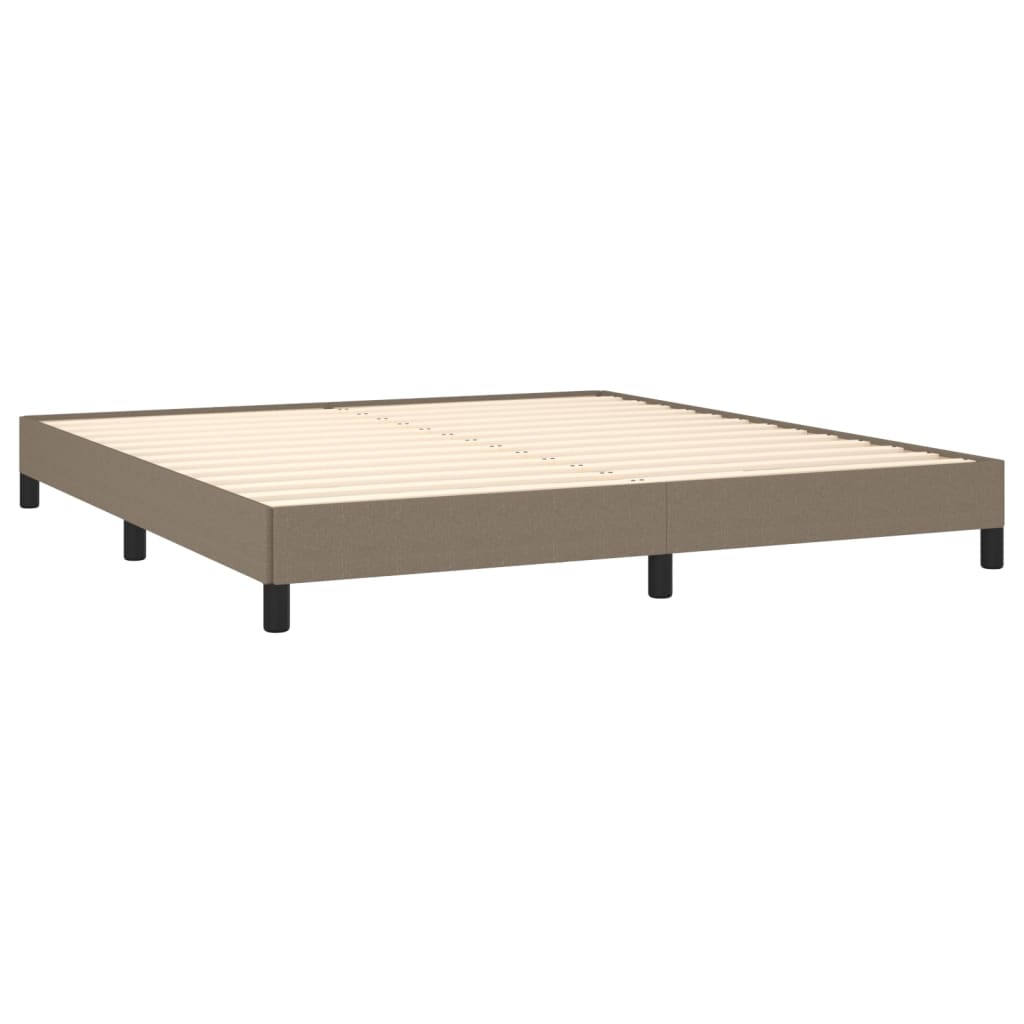 Cadre de lit sans matelas taupe 160x200 cm tissu - XIOS