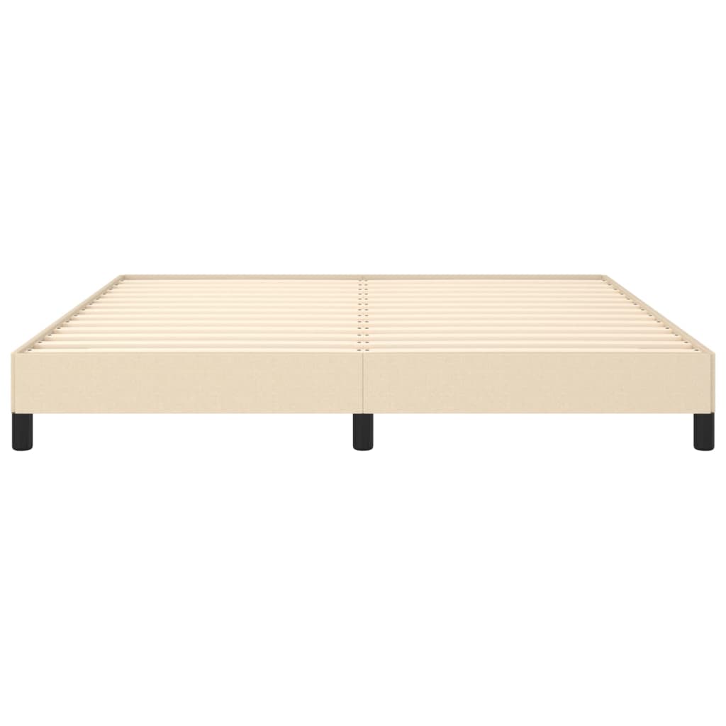 Cadre de lit sans matelas crème 160x200 cm tissu - XIOS