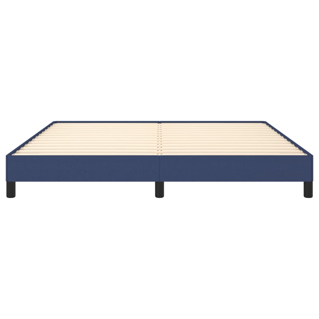 Cadre de lit sans matelas bleu 160x200 cm tissu - XIOS