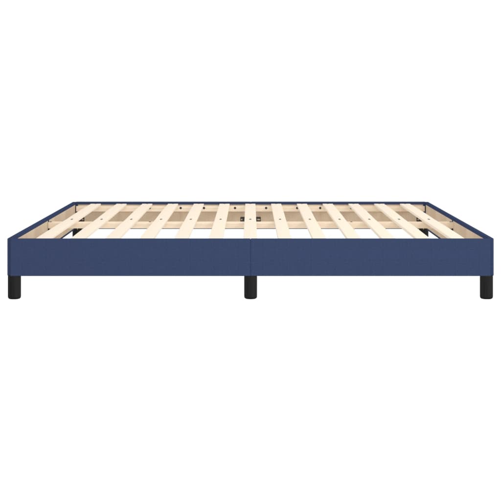 Cadre de lit sans matelas bleu 160x200 cm tissu - XIOS