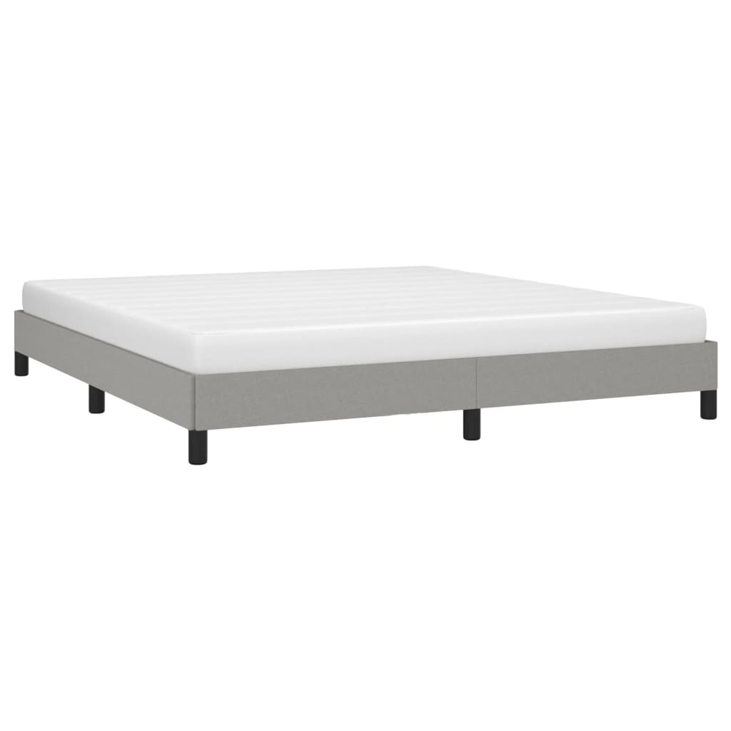 Cadre de lit sans matelas gris clair 180x200 cm tissu - XIOS