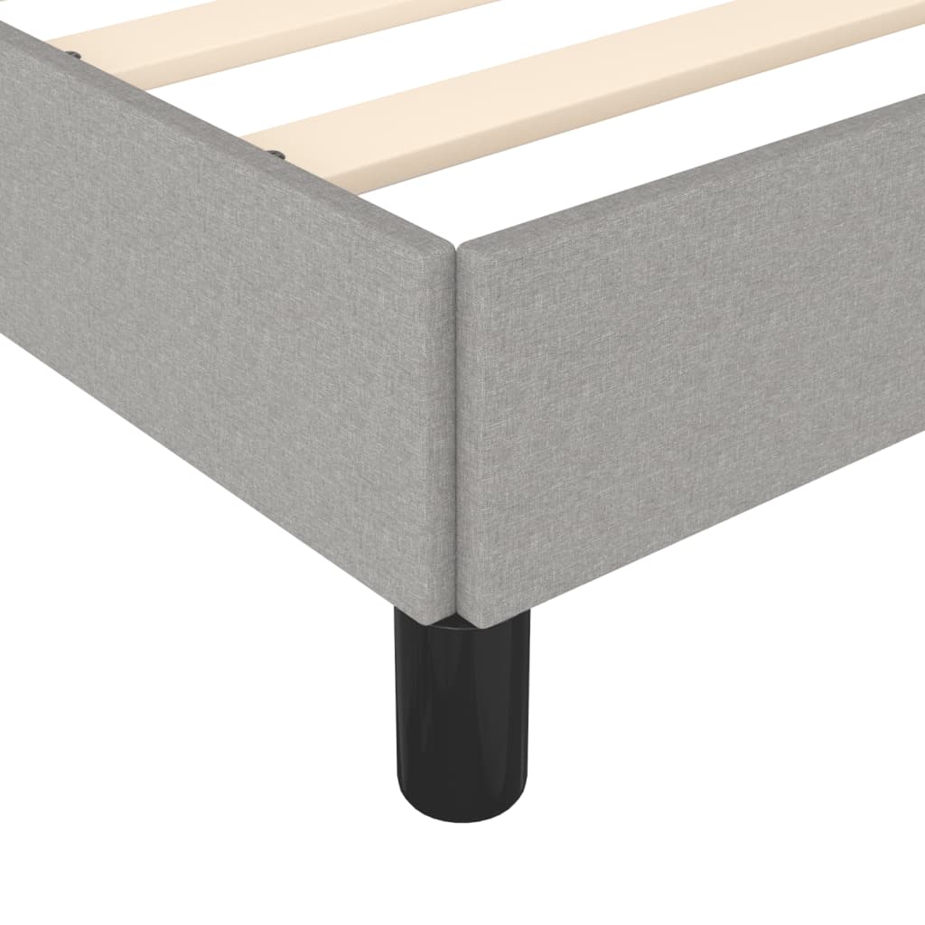 Cadre de lit sans matelas gris clair 180x200 cm tissu - XIOS