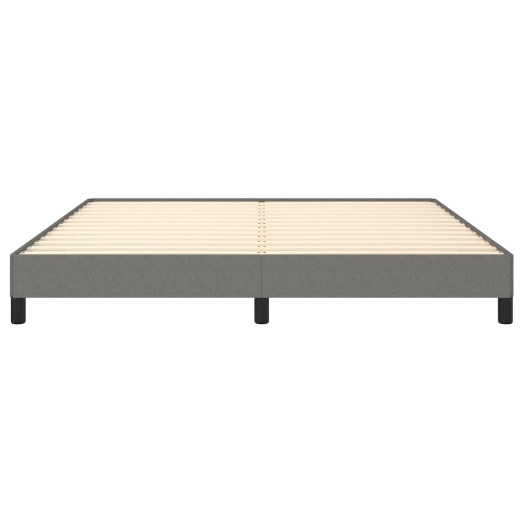 Cadre de lit sans matelas gris foncé 180x200 cm tissu - XIOS