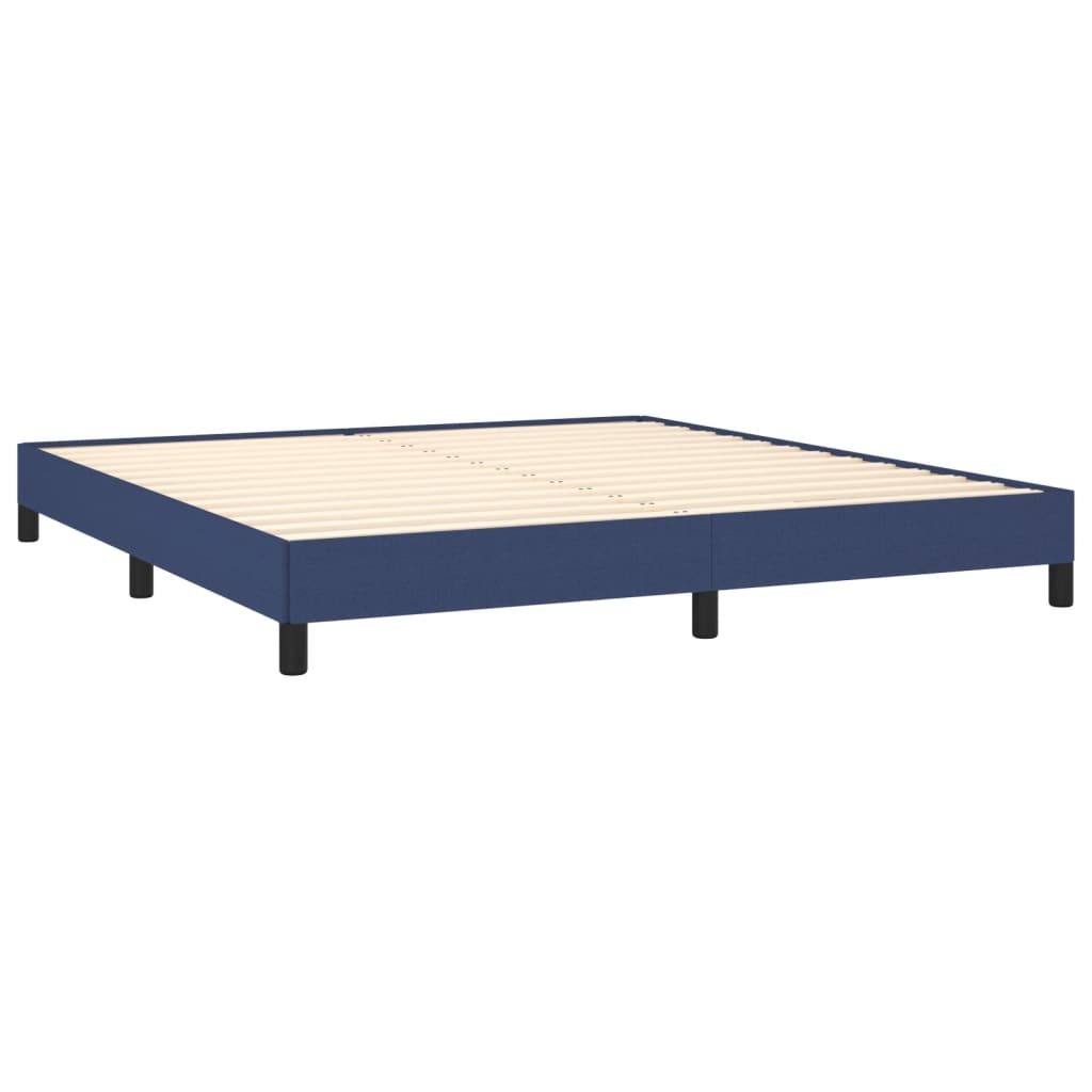 Cadre de lit sans matelas bleu 180x200 cm tissu - XIOS