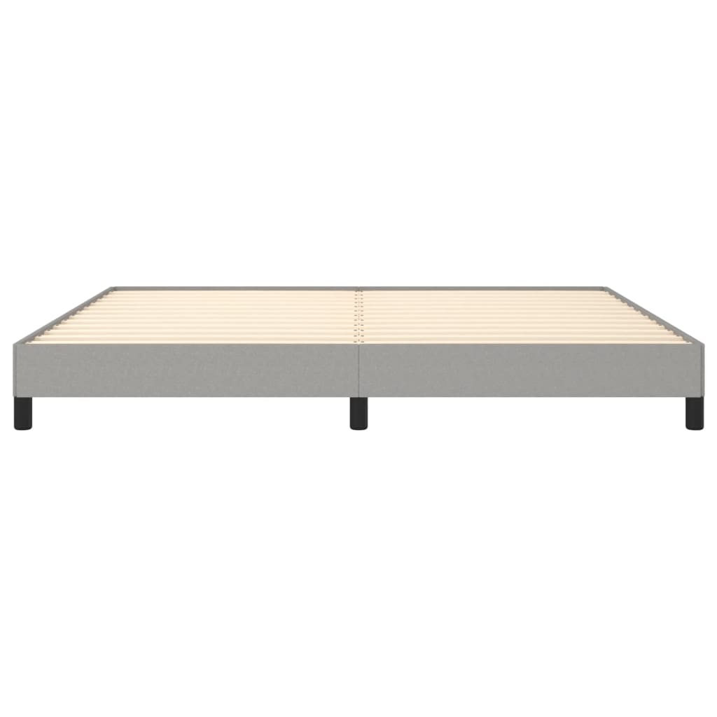 Cadre de lit sans matelas gris clair 200x200 cm tissu - XIOS