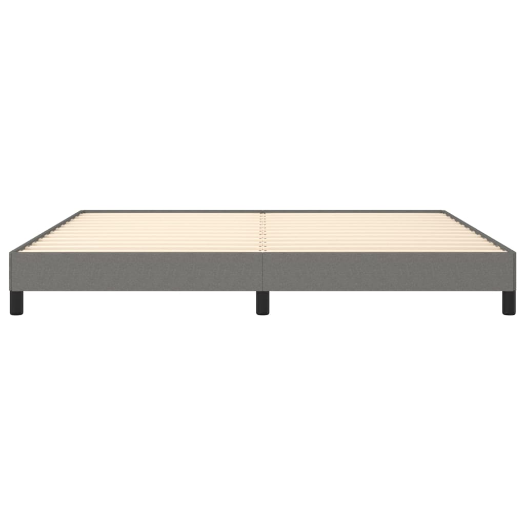 Cadre de lit sans matelas gris foncé 200x200 cm tissu - XIOS