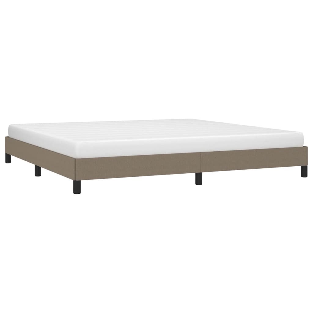 Cadre de lit sans matelas taupe 200x200 cm tissu - XIOS