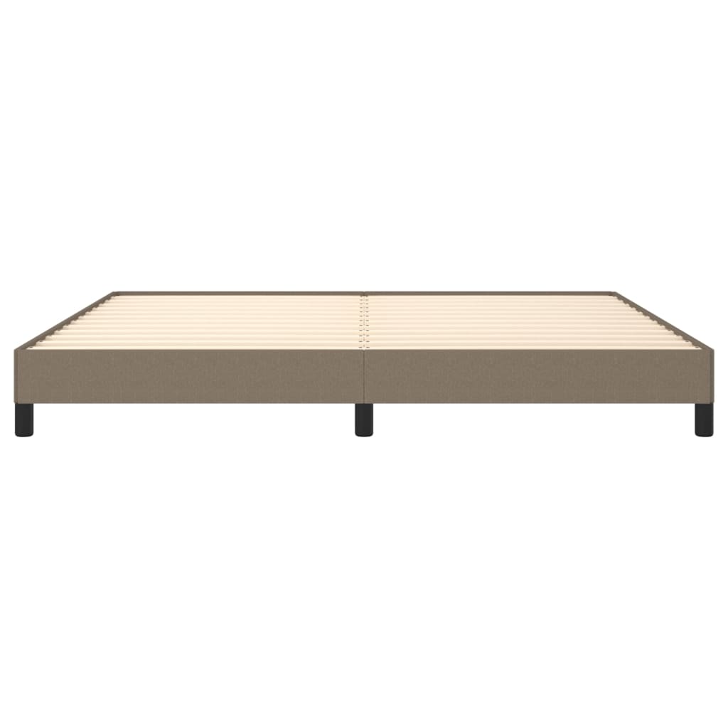 Cadre de lit sans matelas taupe 200x200 cm tissu - XIOS