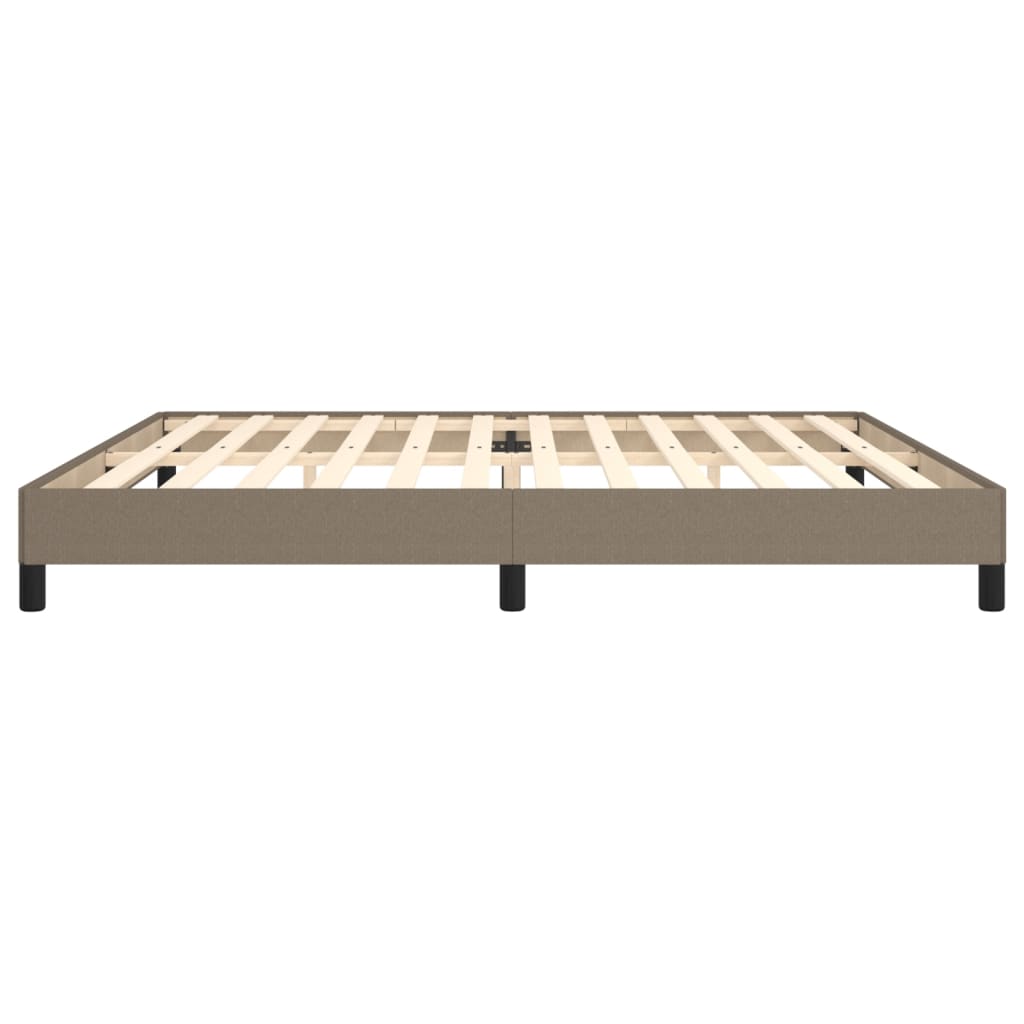 Cadre de lit sans matelas taupe 200x200 cm tissu - XIOS