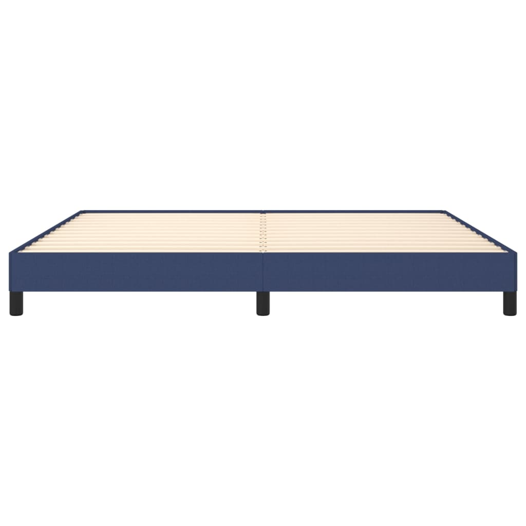 Cadre de lit sans matelas bleu 200x200 cm tissu - XIOS