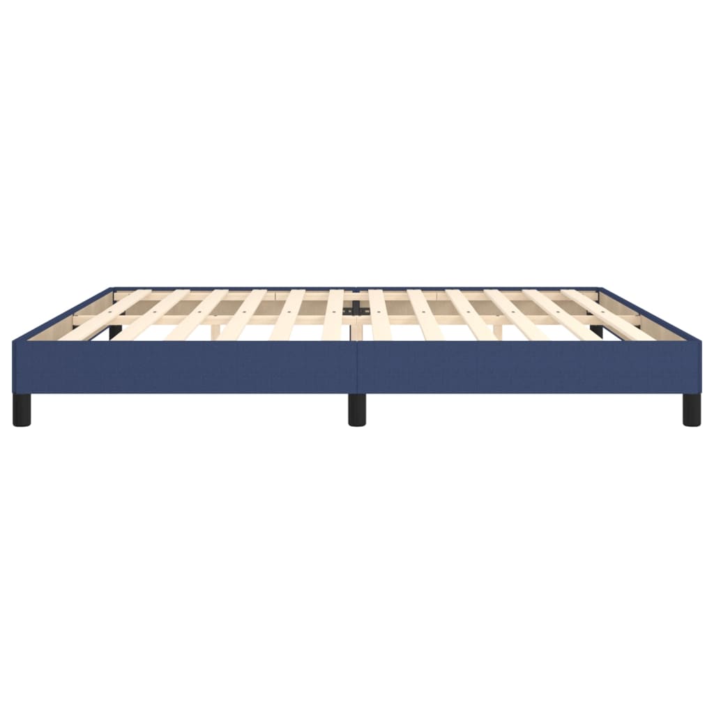 Cadre de lit sans matelas bleu 200x200 cm tissu - XIOS