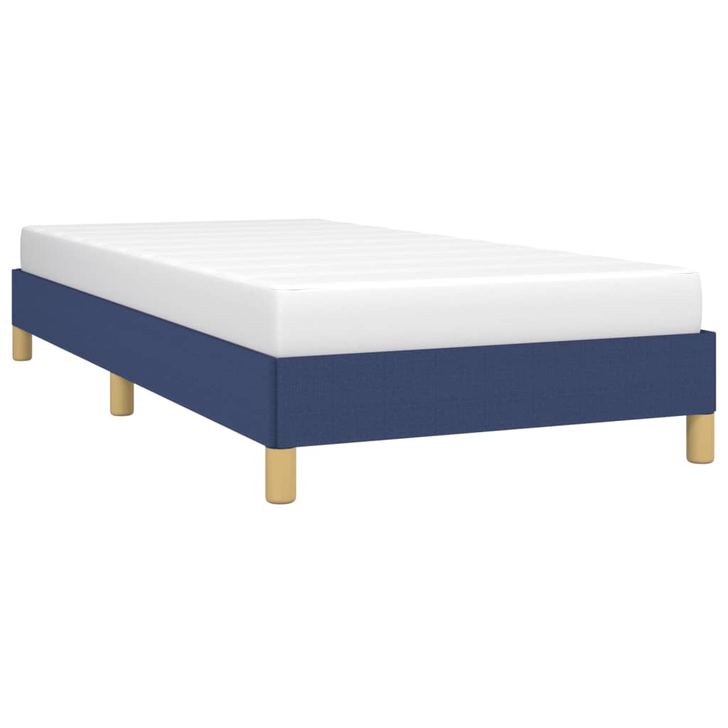 Cadre de lit sans matelas bleu 80x200 cm tissu - XIOS