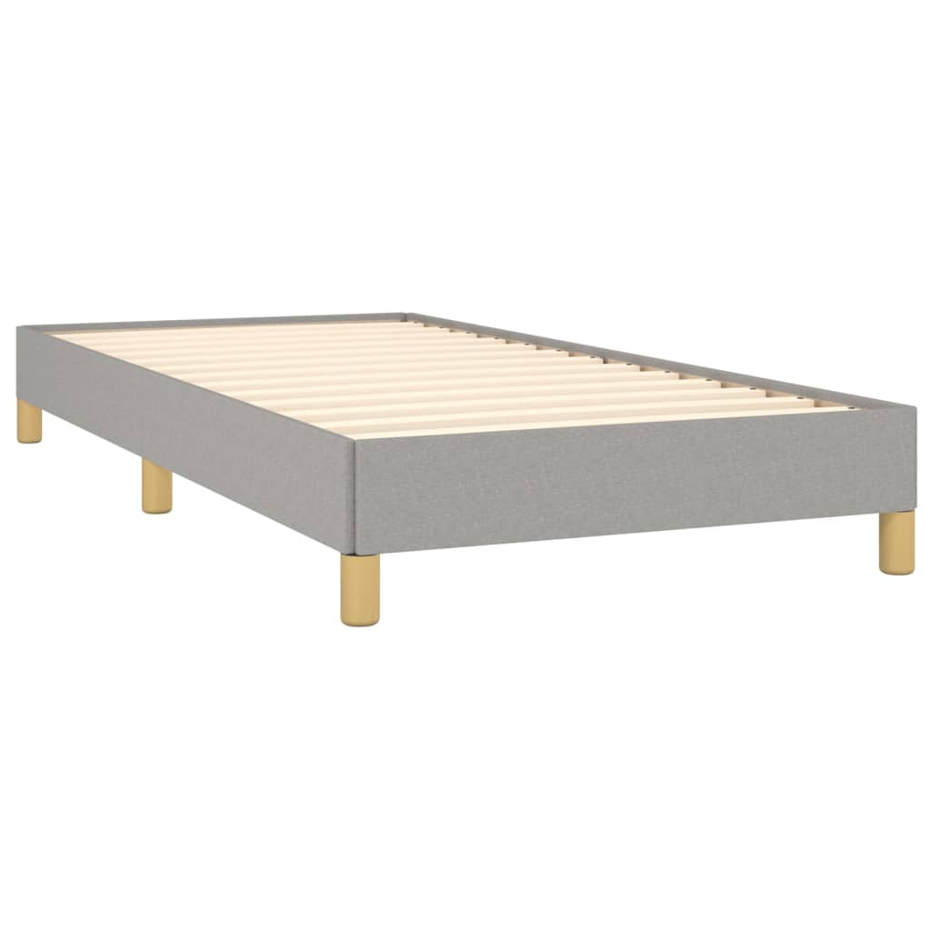 Cadre de lit sans matelas gris clair 90x190 cm tissu - XIOS