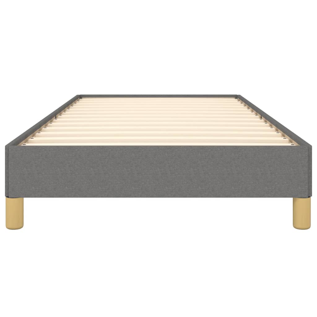 Cadre de lit sans matelas gris foncé 90x190 cm tissu - XIOS