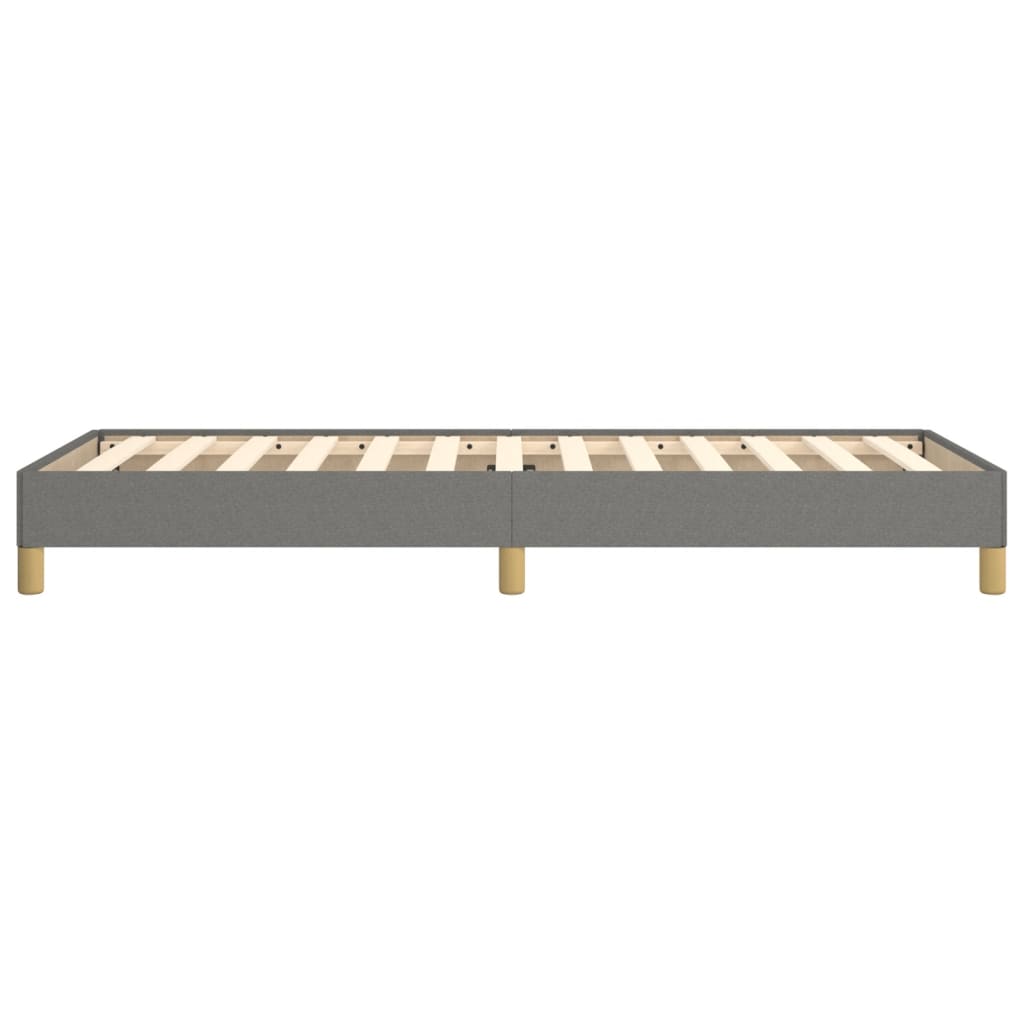 Cadre de lit sans matelas gris foncé 90x190 cm tissu - XIOS