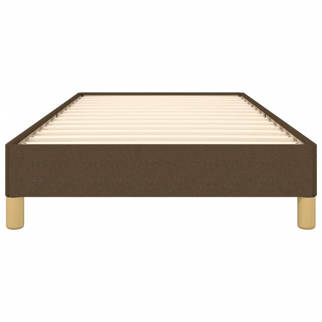 Cadre de lit sans matelas marron foncé 90x190 cm tissu - XIOS