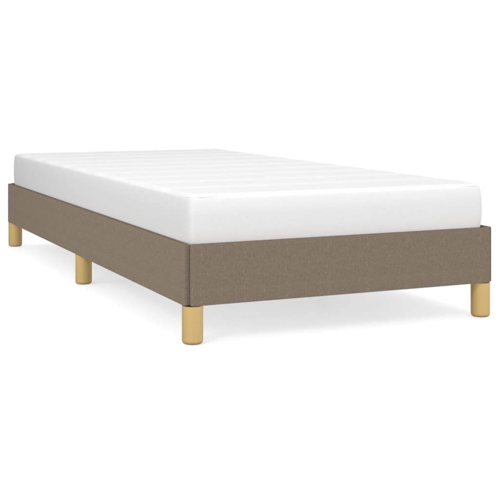 Cadre de lit sans matelas taupe 90x190 cm tissu - XIOS