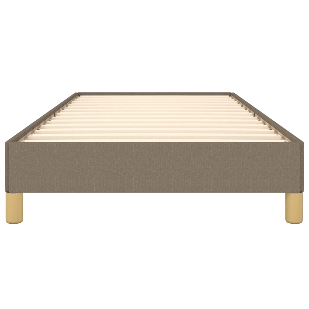 Cadre de lit sans matelas taupe 90x190 cm tissu - XIOS