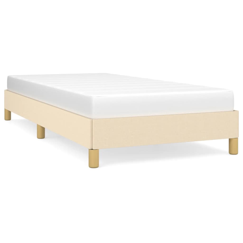 Cadre de lit sans matelas crème 90x190 cm tissu - XIOS