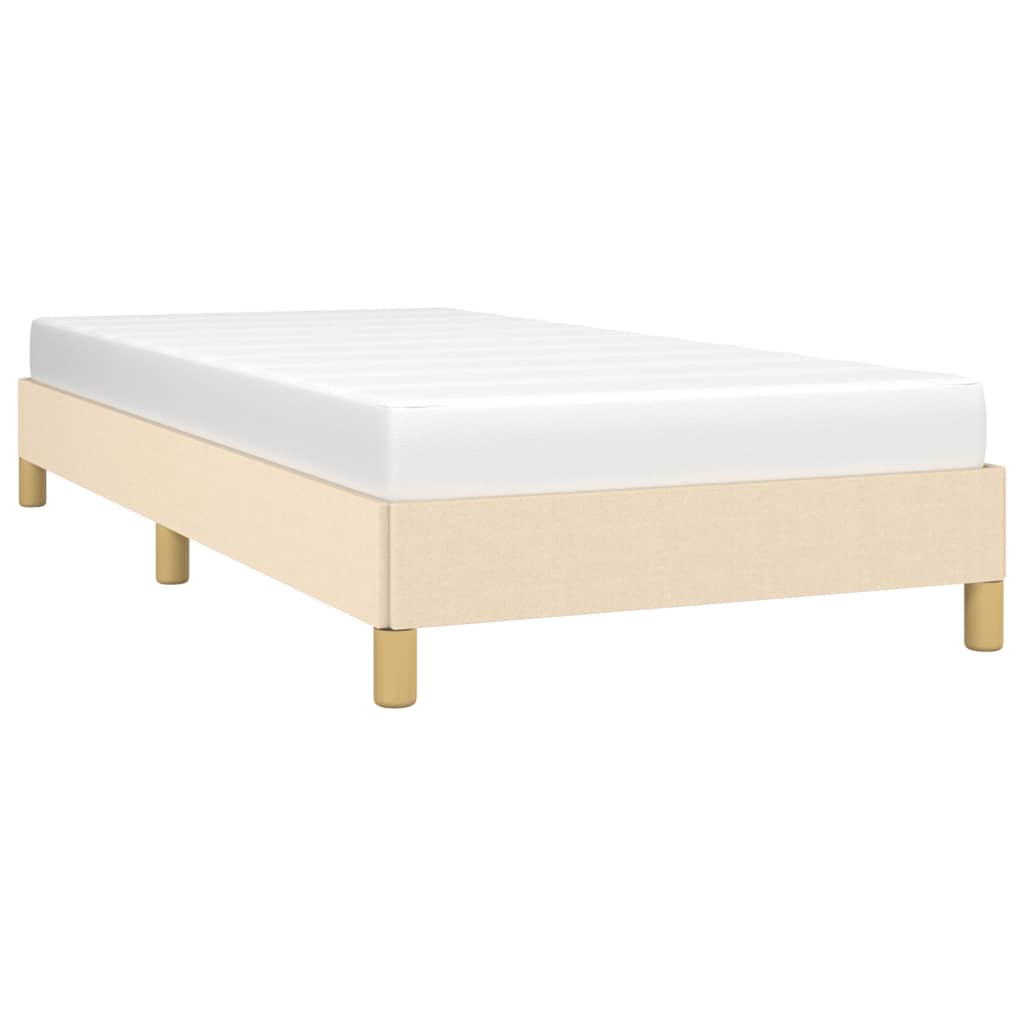 Cadre de lit sans matelas crème 90x190 cm tissu - XIOS