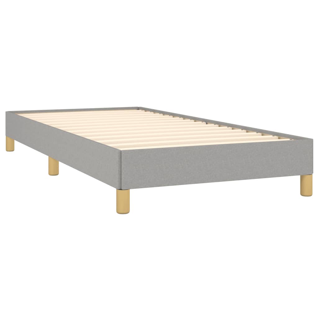 Cadre de lit sans matelas gris clair 90x200 cm tissu - XIOS