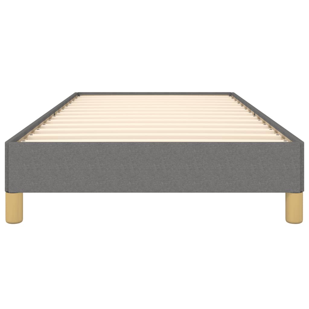 Cadre de lit sans matelas gris foncé 90x200 cm tissu - XIOS