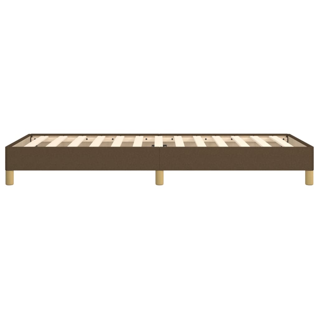 Cadre de lit sans matelas marron foncé 90x200 cm tissu - XIOS