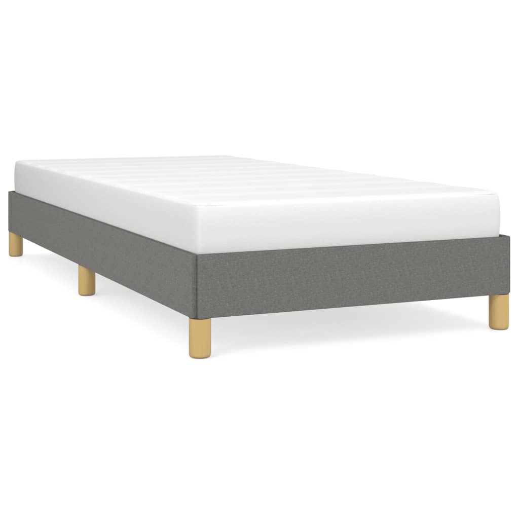 Cadre de lit sans matelas gris foncé 100x200 cm tissu - XIOS